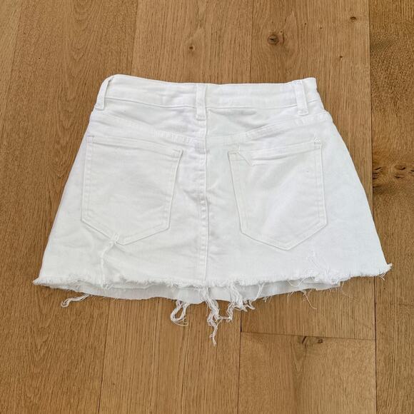 Elleven Mini Skirt Raw Hem Size XS White - Picture 4 of 4